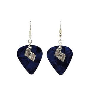 Teacher ABC Book Charm Guitar Pick Earrings - Choose Color - Handmade in USA